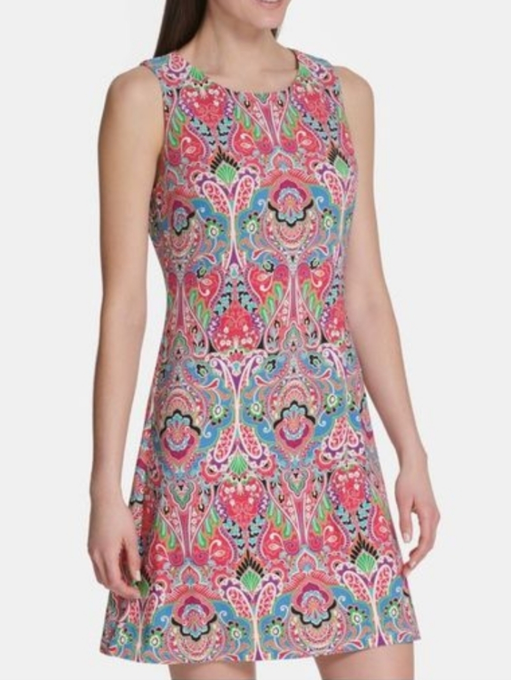 Tommy Hilfiger Pink Multi Paisley Sheath Dress